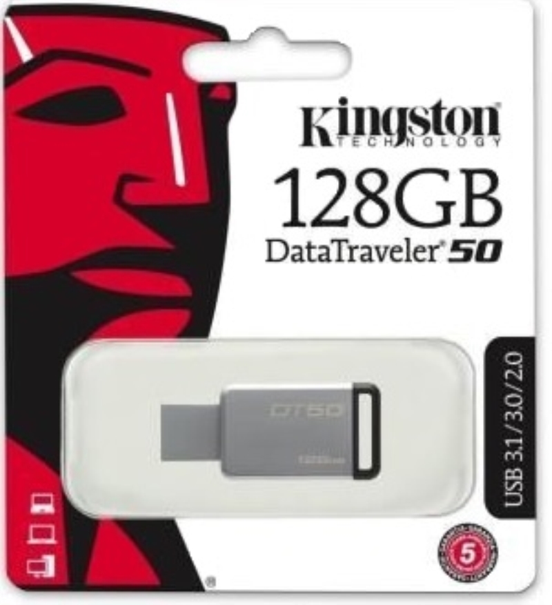 KINGSTON PenDrive Kingston 128 GB DT50 3.0 silver